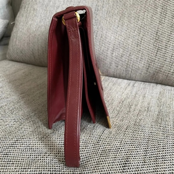 Cartier Bordeaux Leather Clutch Bag Pouch (Pre-Owned) Authentic Le Must de Cartier Clutch